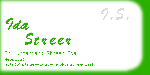 ida streer business card